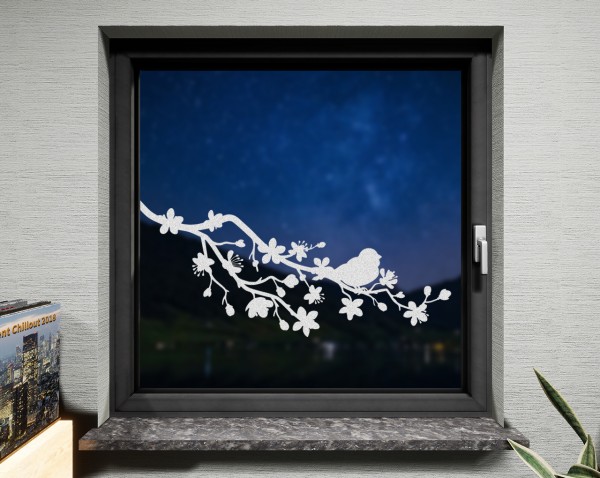 Fenstertattoo, Kirschblüten