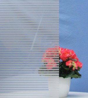 Dekorfolie, horizontale silber-graue Streifen, Breite 10 mm