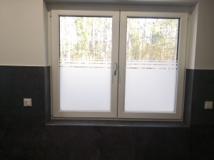 Glasdekor für Fenster, Streifen