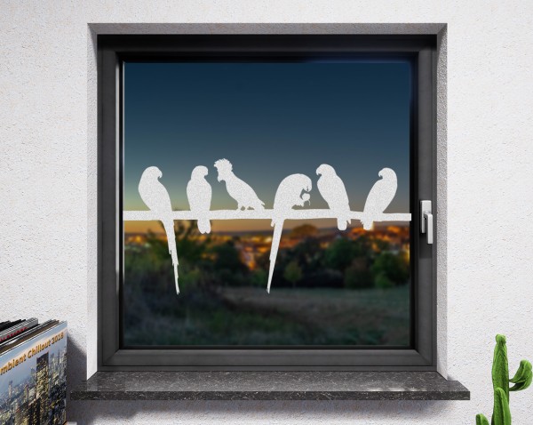 Fenstertattoo, Vögel