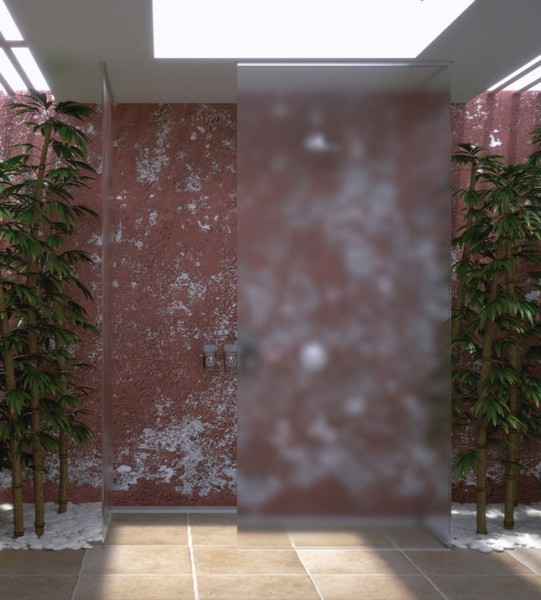 Sichtschutzfolie, Ätzglasdesign weiß matt