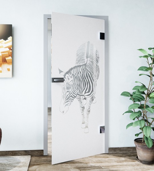 Glasdekor für Türen, Zebra