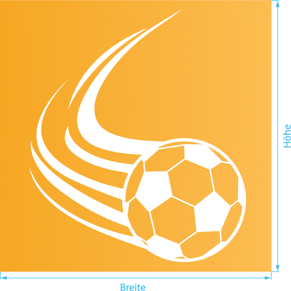 Glasdekor für Fenster, Fußball
