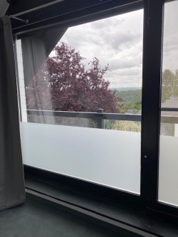 Sichtschutzfolie, Sandstrahldesign weiß matt