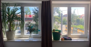 Sonnenschutzfolie, silber mittel verspiegelt