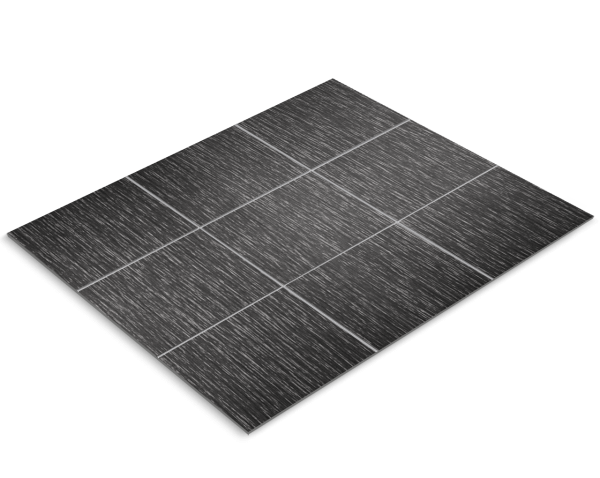 Fliesenfolie, silber gebürstetes Holz