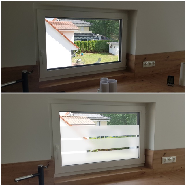 Sichtschutzfolie mit angeätztem Design
