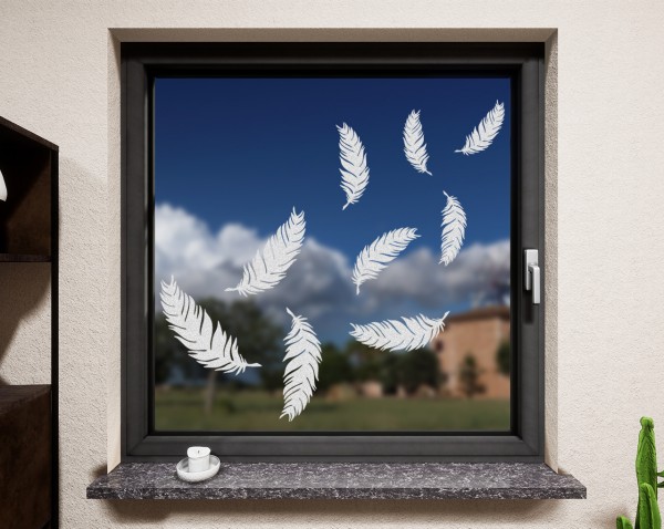 Fenstertattoo, Federn