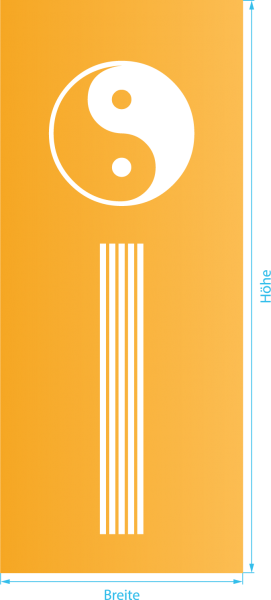 Glasdekor für Türen, Yin und Yang