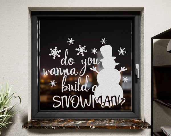 Fenstertattoo, Schneemann