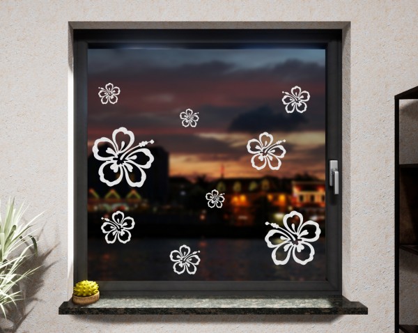 Fenstertattoo, Blumen