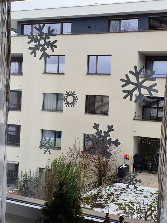 Fensterbild Schneeflocken