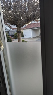 Sichtschutzfolie, transparent matt, gebürstet