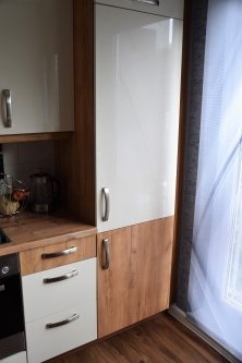 Küche foliert Klebefolie Kastanie