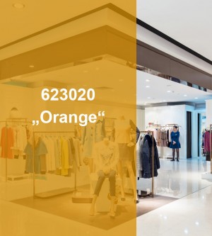 Durchsichtige Farbfolie selbstklebend Orange