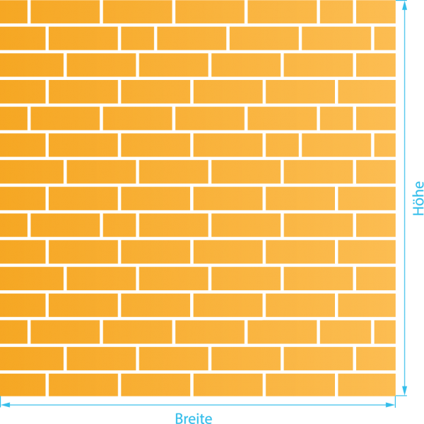 Glasdekor für Fenster, Ziegelsteinmauer