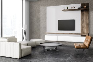 Zement, hellgrau, Klebefolie in Steinoptik