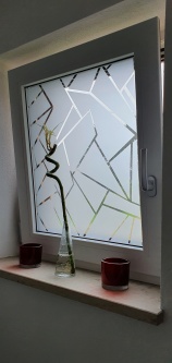 Fenster Sichtschutzfolie in Bruchglasoptik