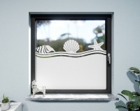 Glasdekor für Fenster, Strand Muschel