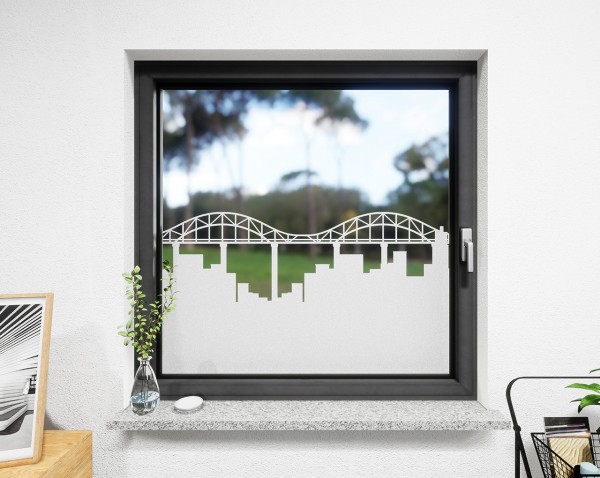 Glasdekor für Fenster, Brücke