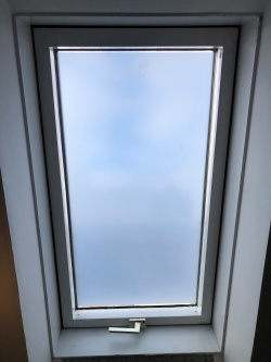 Sichtschutz- und Sonnenschutzfolie, silber matt verspiegelt