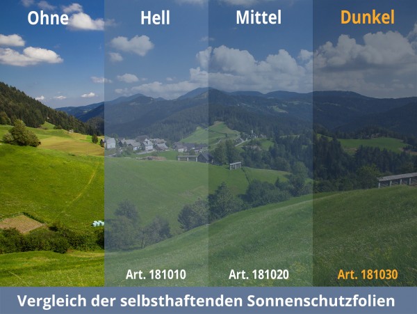 Sonnenschutzfolie, selbsthaftend, silber dunkel verspiegelt
