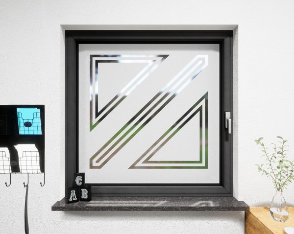 Glasdekor für Fenster, Prozentzeichen