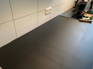 Samt matt schwarz gekörnt, einfarbige Klebefolie