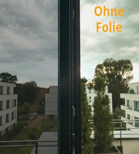 Spionspiegelfolie, silber verspiegelt