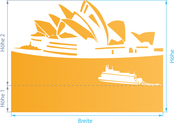 Glasdekor für Fenster, Opernhaus Sydney