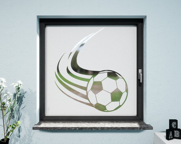 Glasdekor für Fenster, Fußball