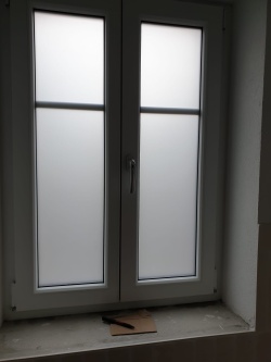 Satinierte Fensterfolie weiß matt