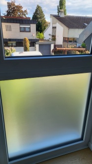 Sichtschutzfolie, transparent matt, gebürstet