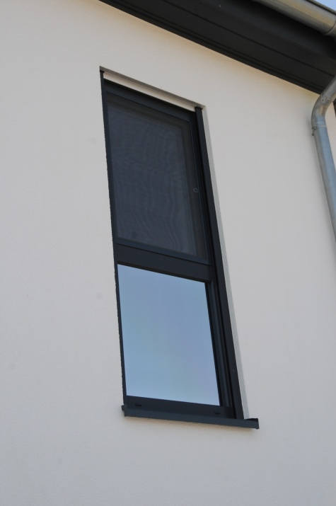 Teilfolierung unteres Fenster mit Spiegelfolie