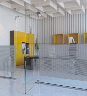 Dekorfolie, horizontale silber-graue Streifen, Breite 10 mm