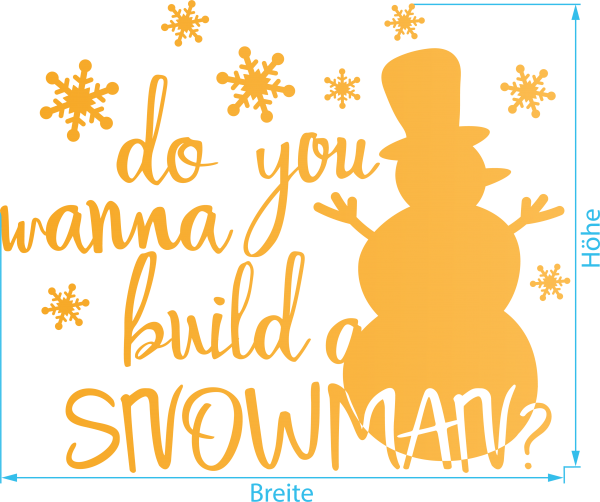 Fenstertattoo, Schneemann