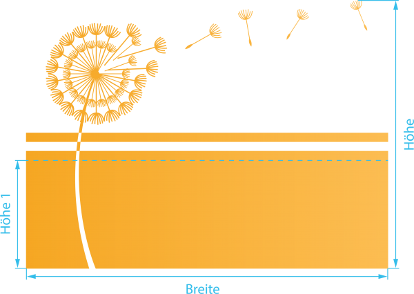 Glasdekor für Fenster, Pusteblume