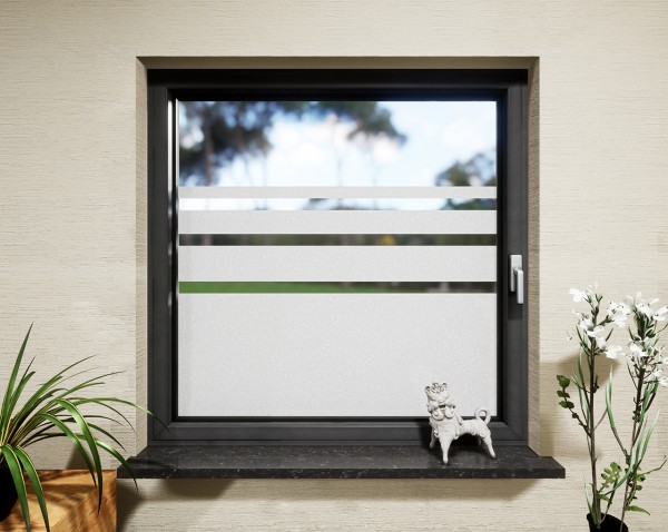 Glasdekor für Fenster, Streifen