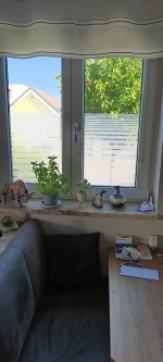 Dekorfolie, horizontale, auslaufende Streifen