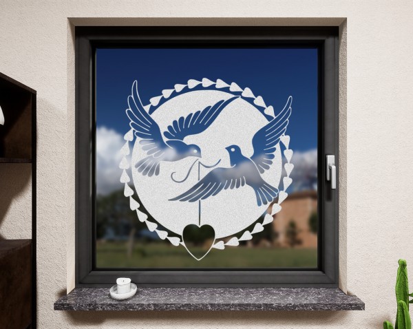 Fenstertattoo, Tauben