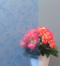 selbsthaftende Sichtschutzfolie mit Eismuster
