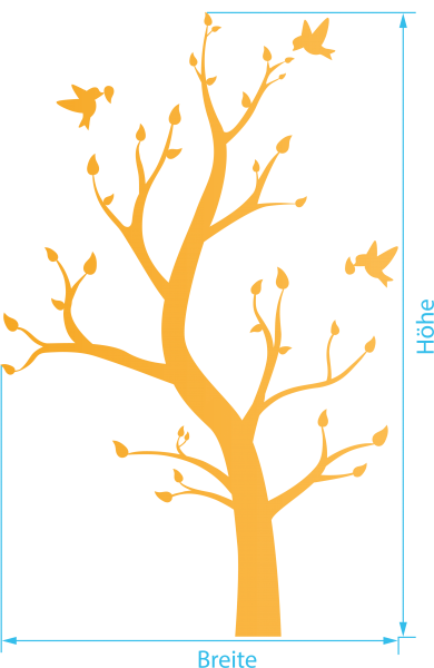 Fenstertattoo, Herbstbaum