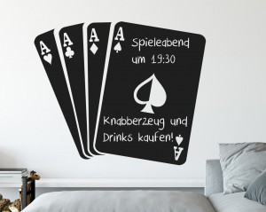 Tafelfolie, Spielkarten Tafelfolie, Spielkarten