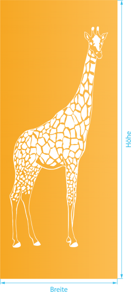 Glasdekor für Türen, Giraffe