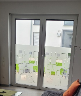 Dekorfolie mit abgerundeten Quadraten