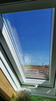 Dachfenster mit Wärmeschutzfolie