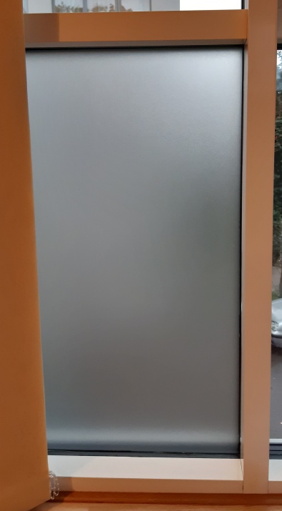 Sichtschutzfolie im Frostglasdesign
