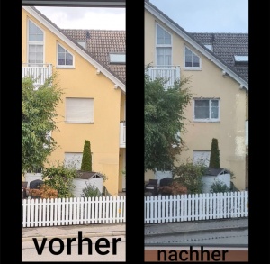 Spion-Spiegelfolie Prolight, leicht silber verspiegelt im Verlgiech mit und ohne Folie