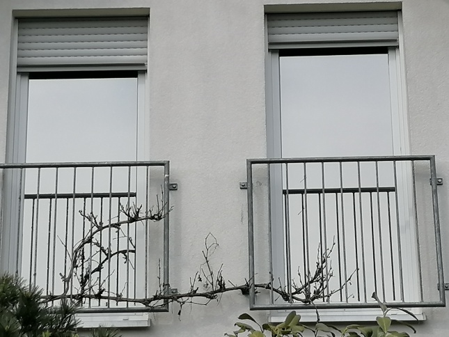 Außenansicht einer Hitzeschutzfolie silber mittel verspiegelt