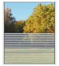 Adhäsionsfolie, horizontal transparent-weiße Streifen, 15 mm (geprägt)